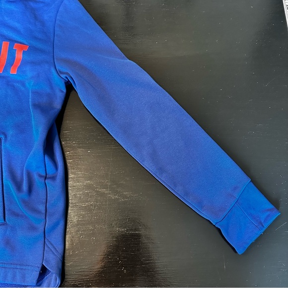 Nike XS Detroit Basketball NBA Blue and Red Hoodie Sweatshirt Sports Pullover - Picture 2 of 9